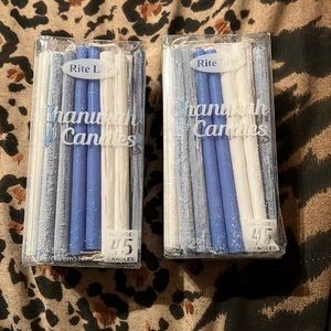 NIB Rite Lite 45pk Deluxe Chanukah Candles - Assorted Blue, Light Blue & White